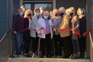 Ribbon cutting ceremony of the newly renovated exterior of the Batesville Historical Center museum, October 2020.
